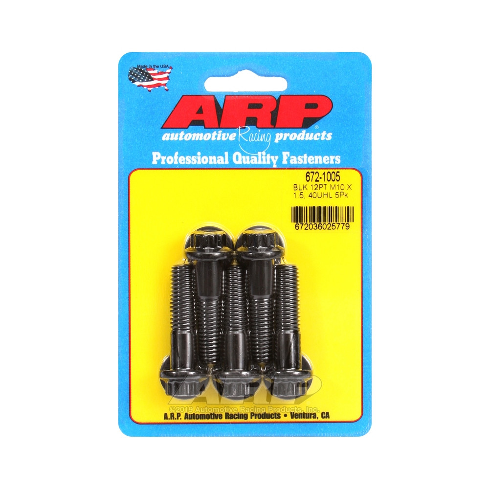 Universal-Schrauben ARP M10 x 1.50 - Black Oxyde 12 Pts x5 - ARP-672-1005 - 672-1005 - 3666618196688