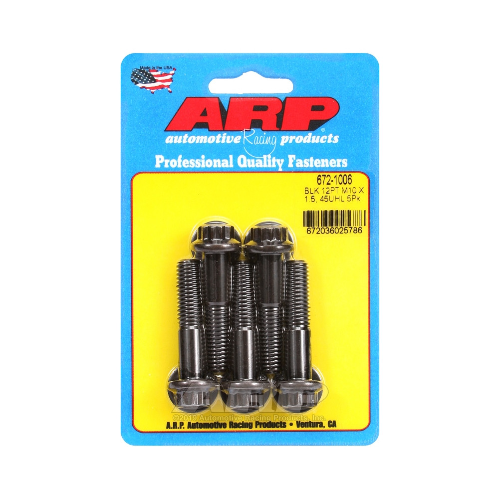 Universal-Schrauben ARP M10 x 1.50 - Black Oxyde 12 Pts x5 - ARP-672-1006 - 672-1006 - 3666618196695