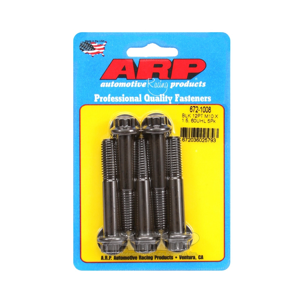 Universal-Schrauben ARP M10 x 1.50 - Black Oxyde 12 Pts x5 - ARP-672-1008 - 672-1008 - 3666618196718