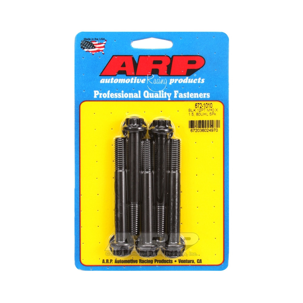 Universal-Schrauben ARP M10 x 1.50 - Black Oxyde 12 Pts x5 - ARP-672-1010 - 672-1010 - 3666618196732