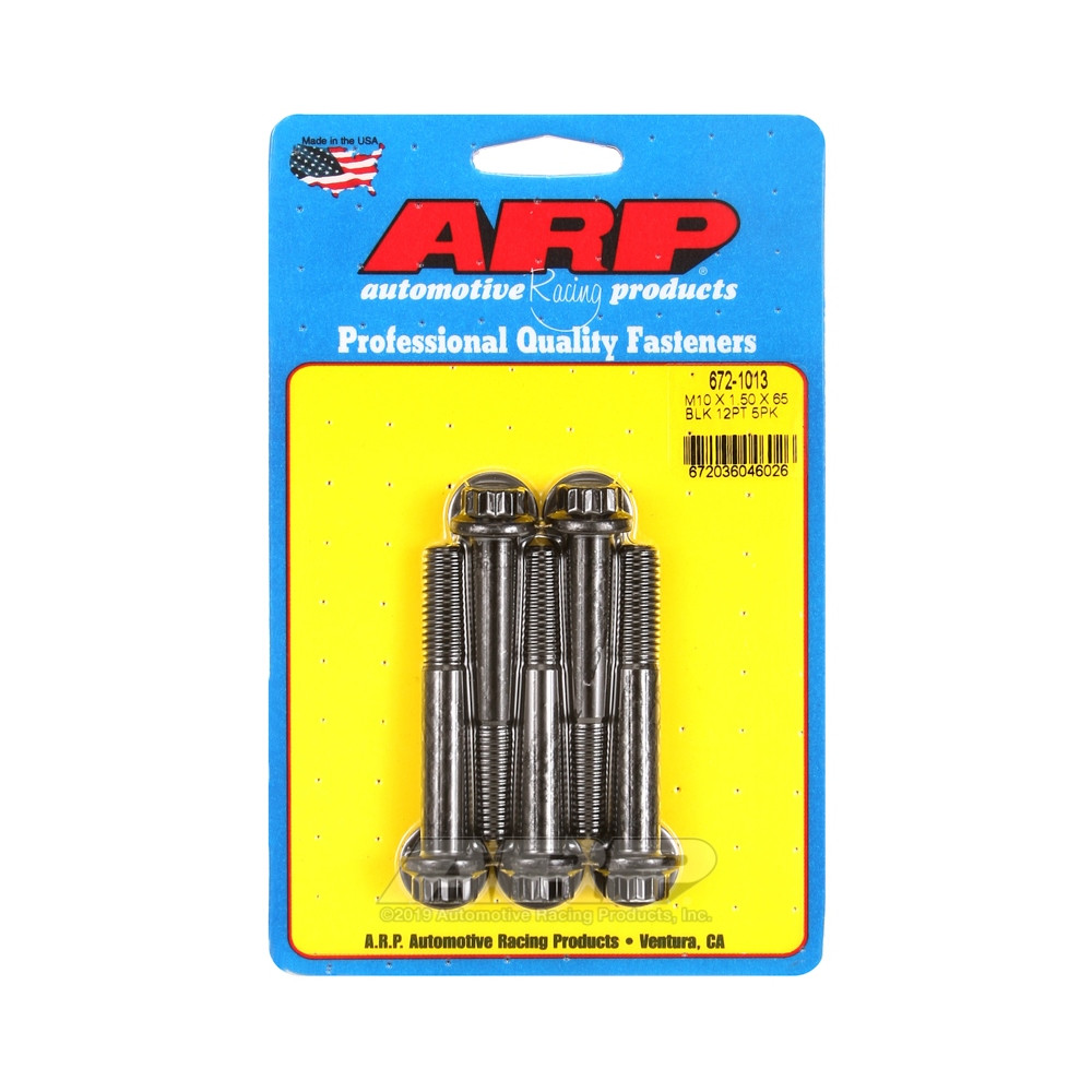 ARP Universal Bolt M10 x 1.50 - Black Oxyde 12 Pts x5 - ARP-672-1013 - 672-1013 - 3666618196763