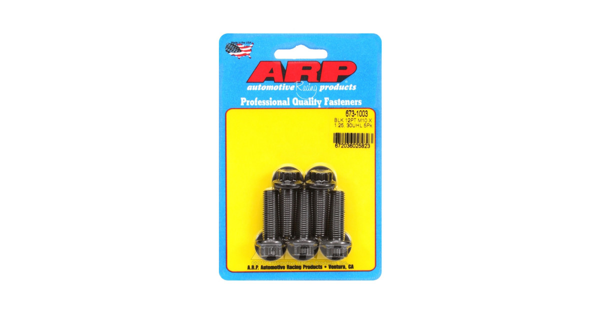 ARP Universal Bolt M10 x 1.25 - Black Oxyde 12 Pts x5