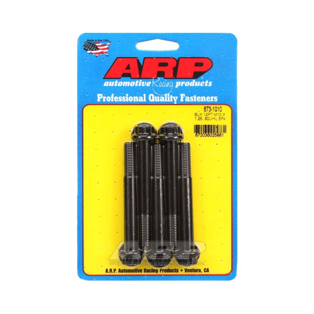 Universal-Schrauben ARP M10 x 1.25 - Black Oxyde 12 Pts x5 - ARP-673-1010 - 673-1010 - 3666618196855