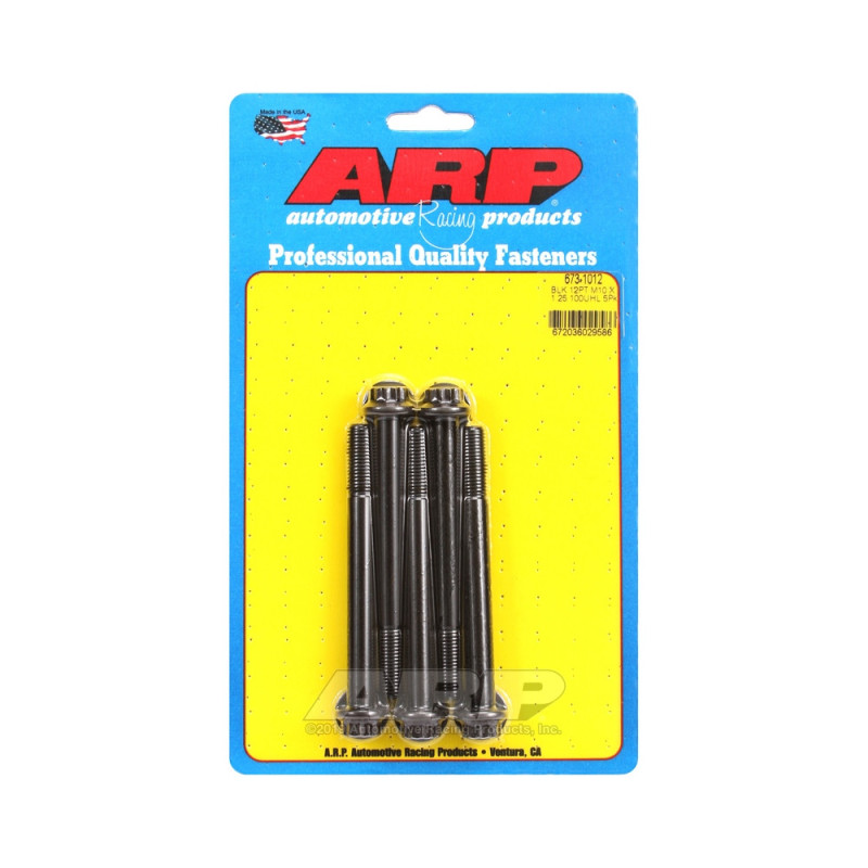 ARP Universal Bolt M10 x 1.25 - Black Oxyde 12 Pts x5 - ARP-673-1012 - 673-1012 - 3666618196879