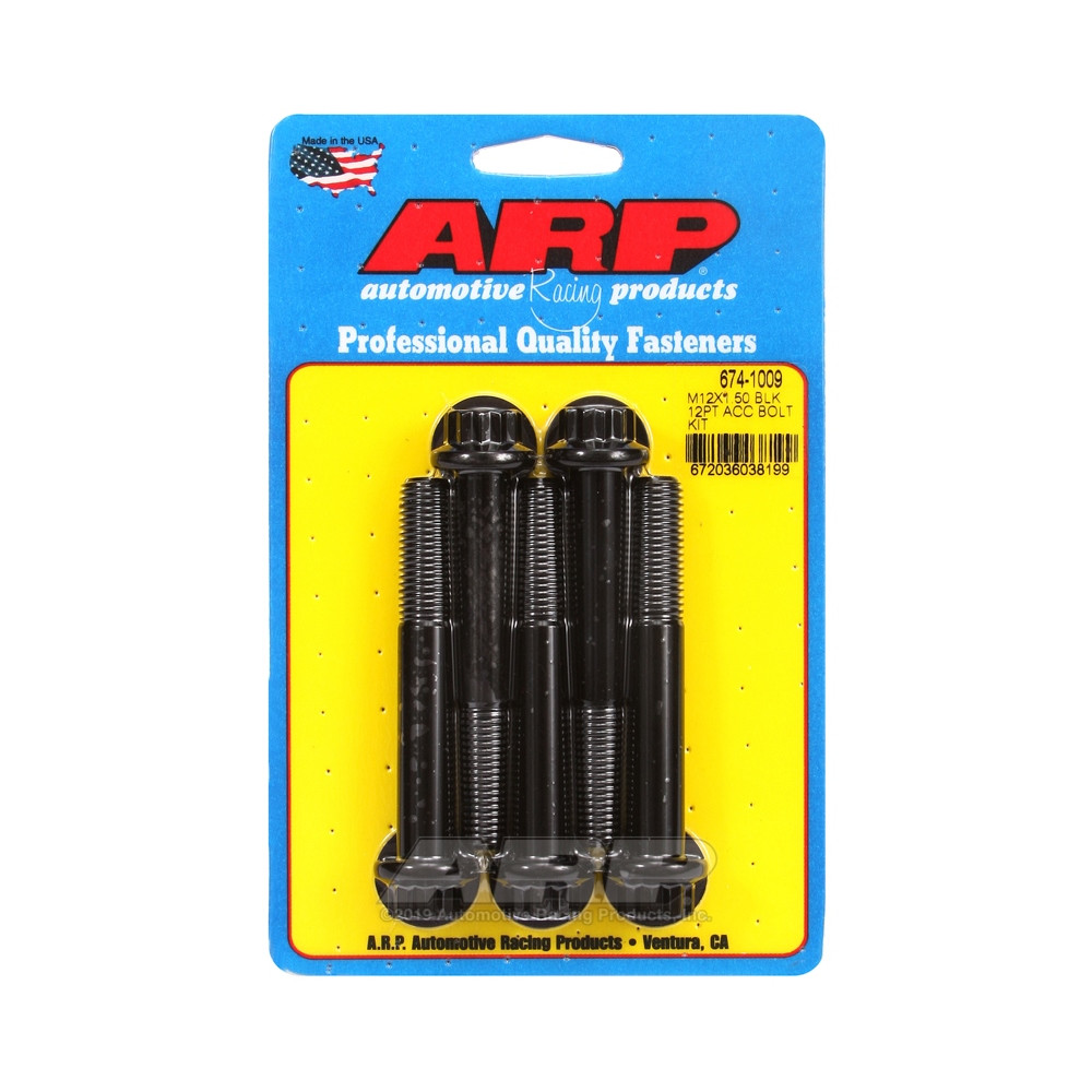 Universal-Schrauben ARP M12 x 1.50 - Black Oxyde 12 Pts x5 - ARP-674-1009 - 674-1009 - 3666618196961