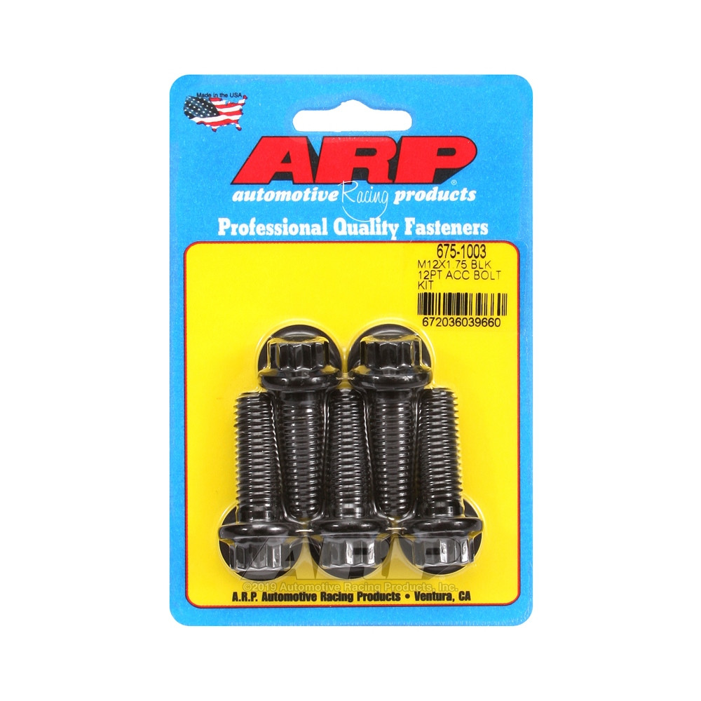 Universalschrauben ARP M12 x 1.75 - Black Oxyde 12 Pts x5 - ARP-675-1003 - 675-1003 - 3666618197012