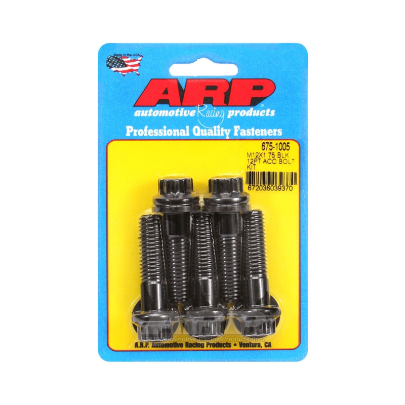Bullone universale ARP M12 x 1,75 - Oxyde nero 12 pz. x5 - ARP-675-1005 - 675-1005 - 3666618197036
