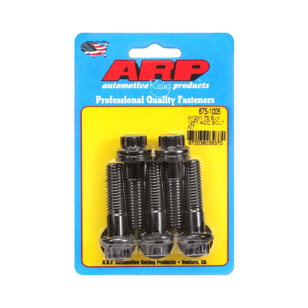 Bullone universale ARP M12 x 1,75 - Oxyde nero 12 pz. x5 - ARP-675-1005 - 675-1005 - 3666618197036