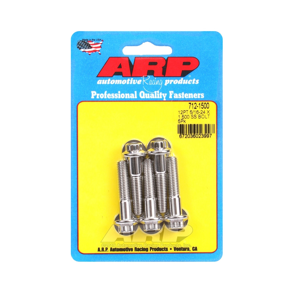 Universal Bolt ARP 5/16-24 - Stainless Steel 12 Pts x5 - ARP-712-1500 - 712-1500 - 3666618197395