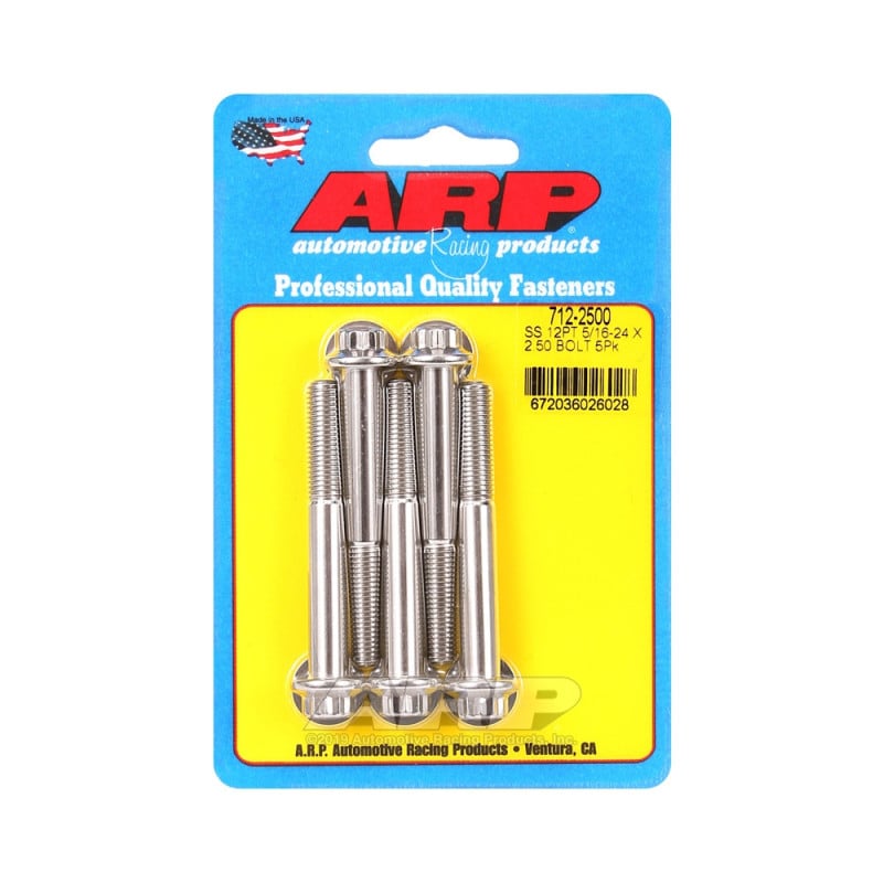 Universal Bolt ARP 5/16-24 - Stainless Steel 12 Pts x5 - ARP-712-2500 - 712-2500 - 3666618197432