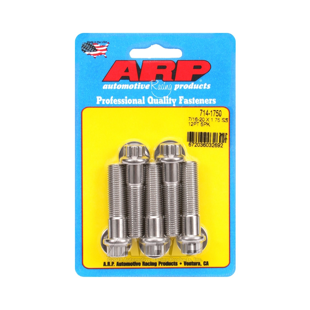 Universal Bolt ARP 7/16-20 - Stainless Steel 12 Pts x5 - ARP-714-1750 - 714-1750 - 3666618197760