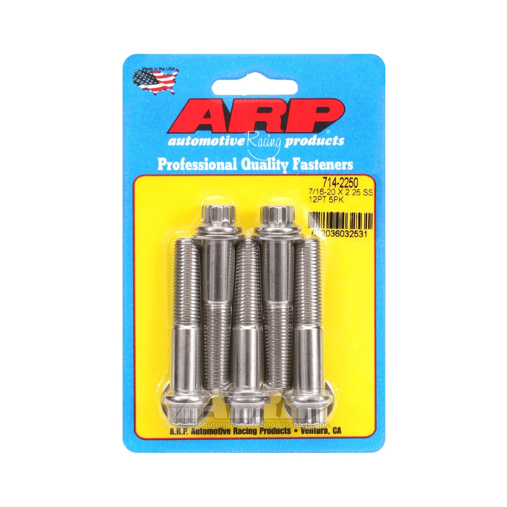 Universal Bolt ARP 7/16-20 - Stainless Steel 12 Pts x5 - ARP-714-2250 - 714-2250 - 3666618197784