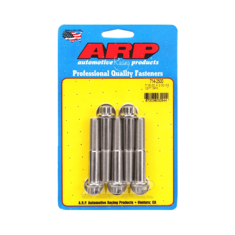 Bullone universale ARP 7/16-20 - Acciaio inox 12 pts x5 - ARP-714-2500 - 714-2500 - 3666618197791