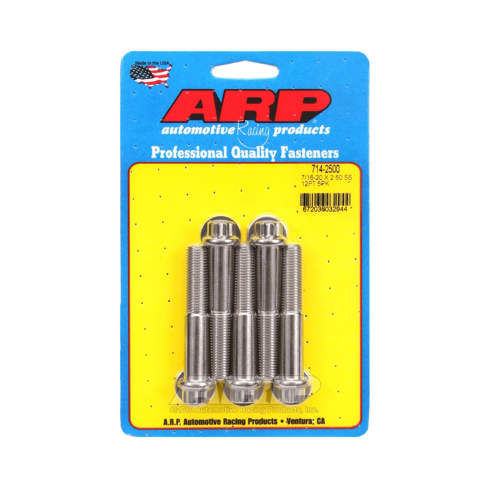 Universal Bolt ARP 7/16-20 - Stainless Steel 12 Pts x5 - ARP-714-2500 - 714-2500 - 3666618197791