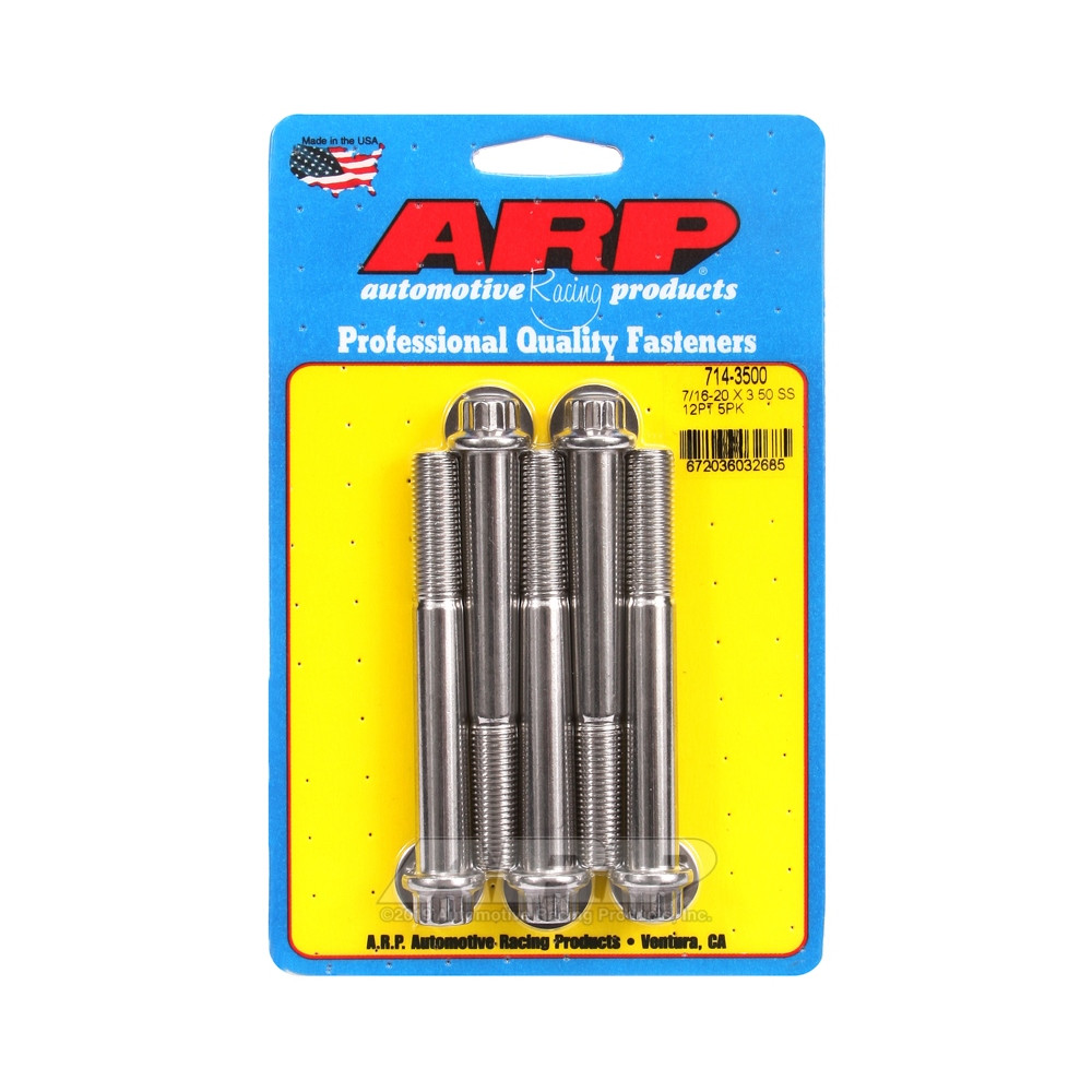 Universal Bolt ARP 7/16-20 - Stainless Steel 12 Pts x5 - ARP-714-3500 - 714-3500 - 3666618197838