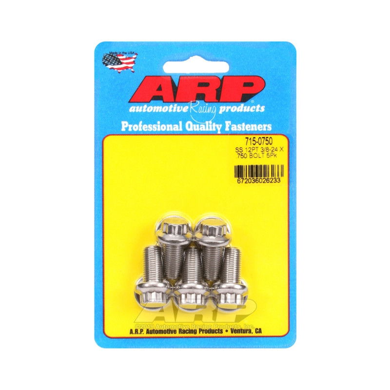 Universalschrauben ARP Kopf STD 3/8-24 - Edelstahl 12 Pts x5 - ARP-715-0750 - 715-0750 - 3666618197906