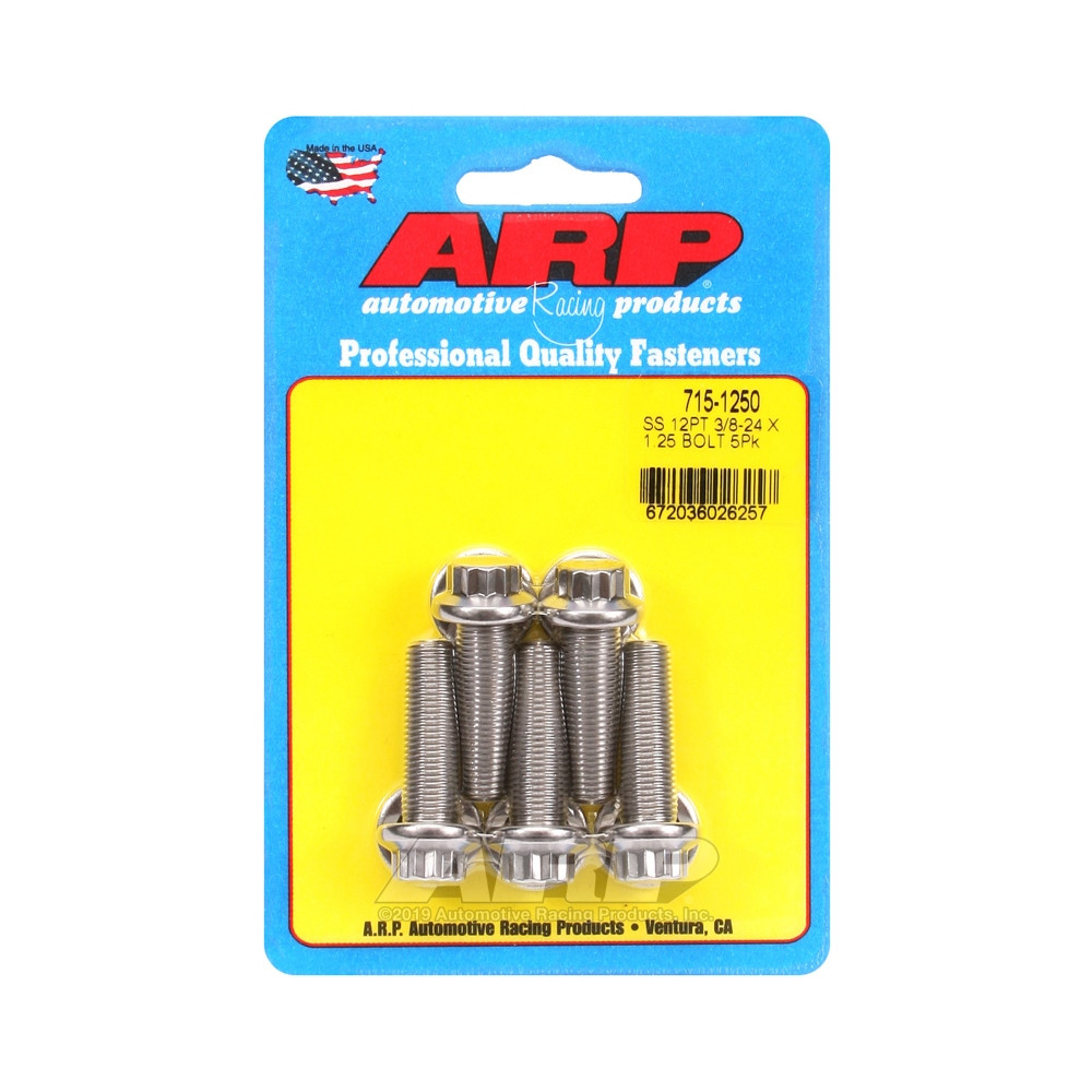 Bullone di testa universale ARP STD 3/8-24 - Acciaio inox 12 pz. x5 - ARP-715-1250 - 715-1250 - 3666618197920