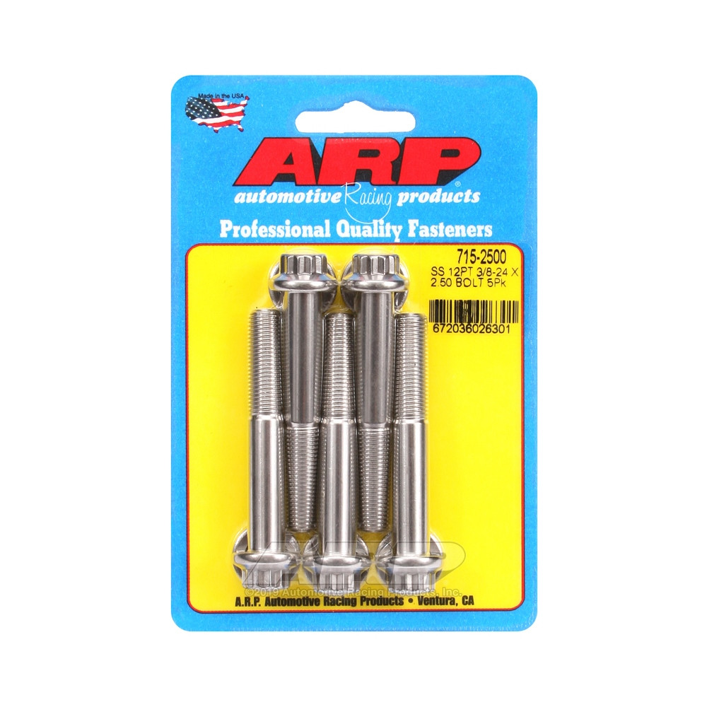 Bullone di testa universale ARP STD 3/8-24 - Acciaio inox 12 pz. x5 - ARP-715-2500 - 715-2500 - 3666618197975