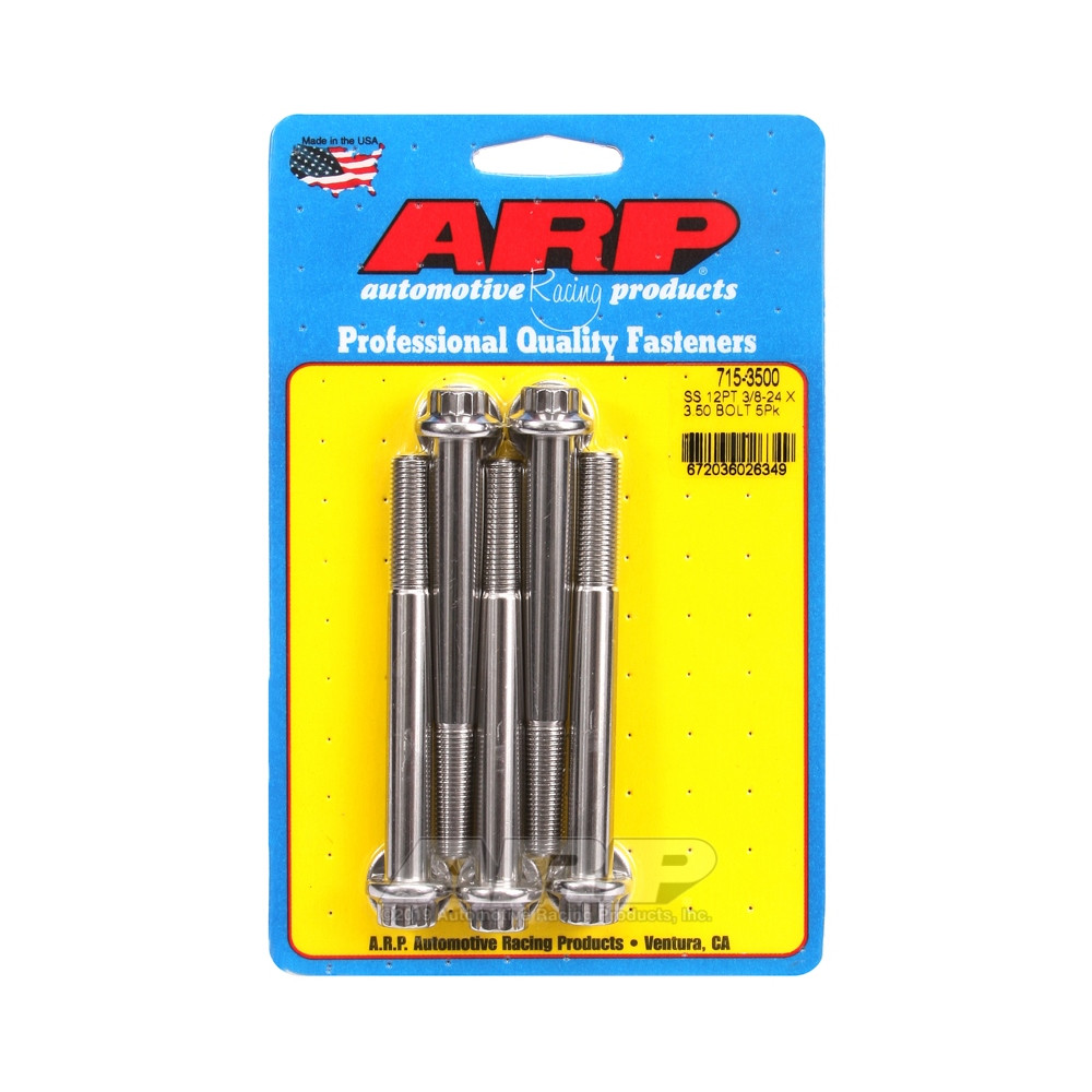 ARP Universal Head Bolt STD 3/8-24 - Stainless Steel 12 Pts x5 - ARP-715-3500 - 715-3500 - 3666618198019