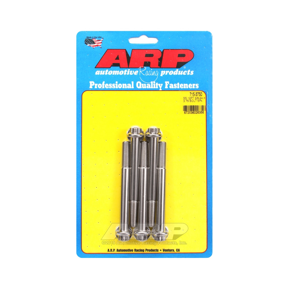 Bullone di testa universale ARP STD 3/8-24 - Acciaio inox 12 pz. x5 - ARP-715-3750 - 715-3750 - 3666618198026