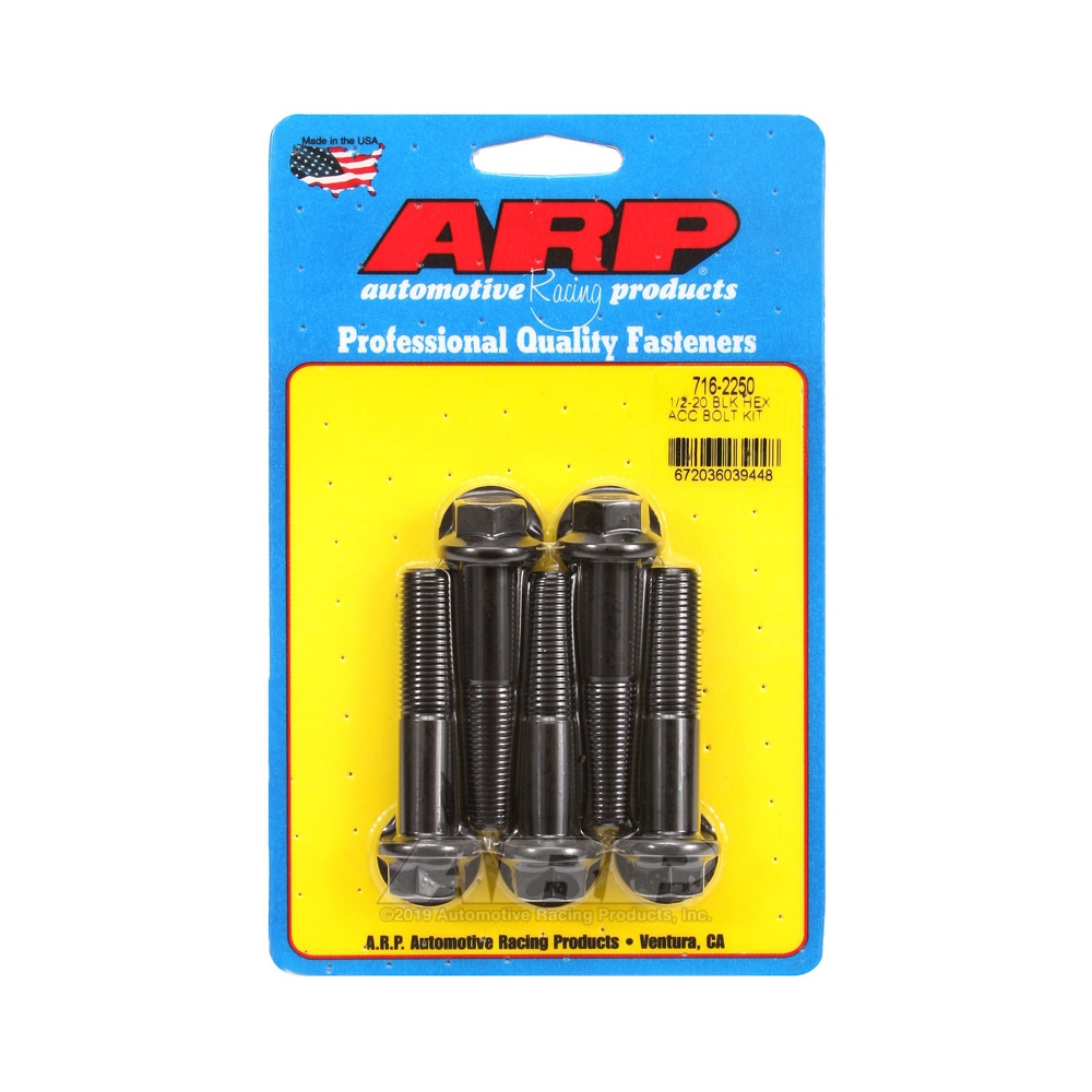 ARP Universal Bolt 1/2-20 - Black Oxyde Hex x5 - ARP-716-2250 - 716-2250 - 3666618198095