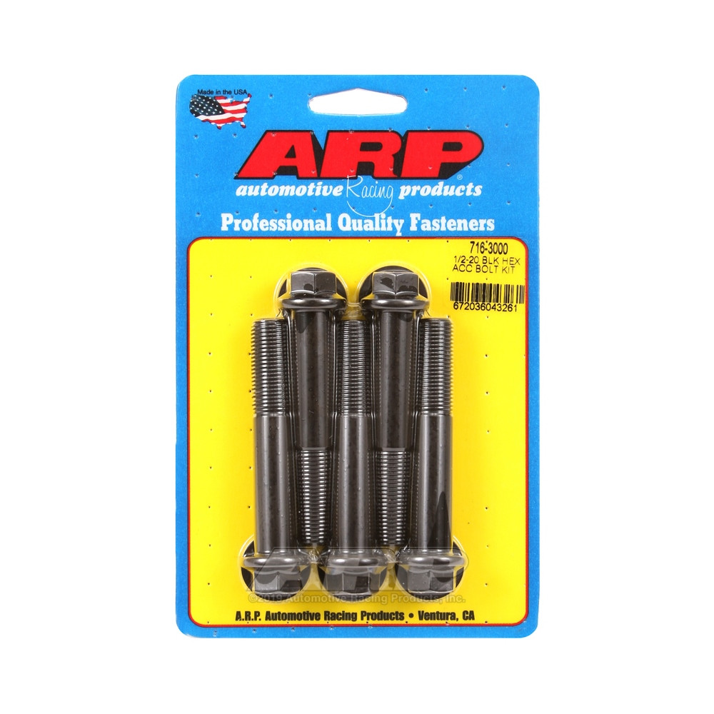 ARP Universal Bolt 1/2-20 - Black Oxyde Hex x5 - ARP-716-3000 - 716-3000 - 3666618198125
