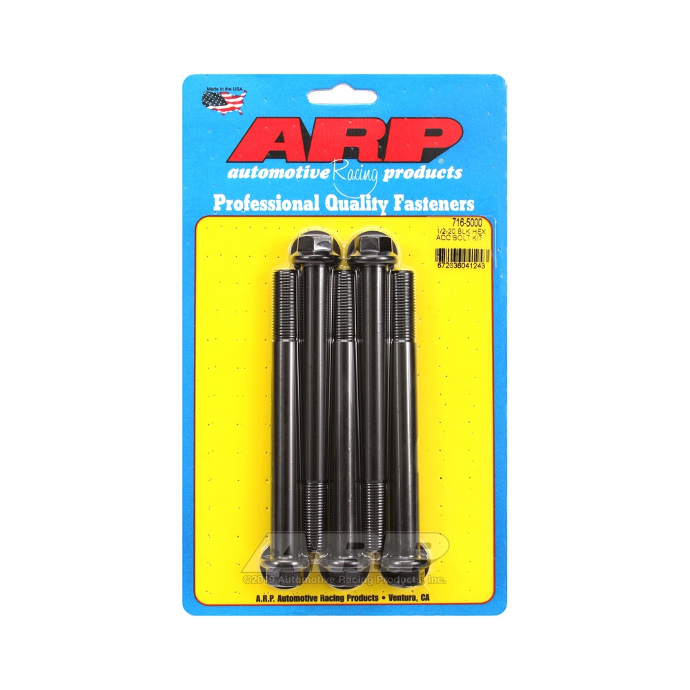 Bullone universale ARP 1/2-20 - Esagonale in ossido nero x5 - ARP-716-5000 - 716-5000 - 3666618198200