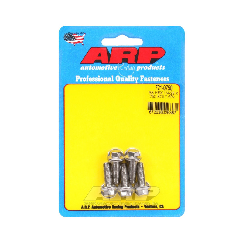 Bullone universale ARP 1/4-28 - Acciaio inox esagonale x5 - ARP-721-0750 - 721-0750 - 3666618198286