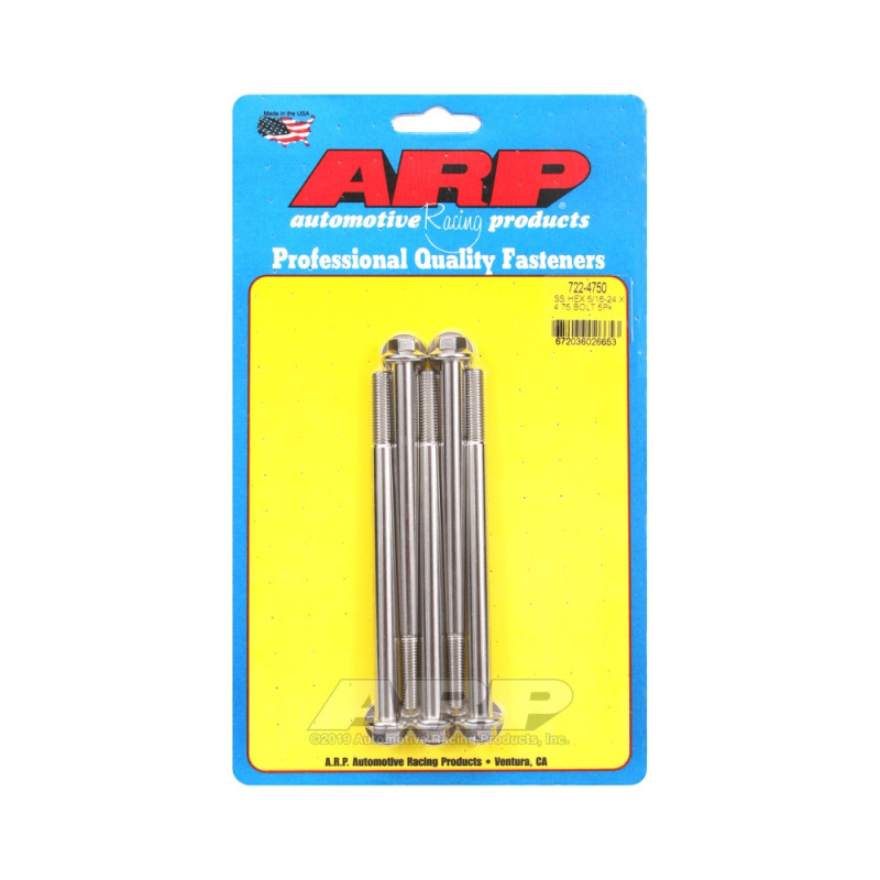 Universal Bolt ARP 5/16-24 - Stainless Hex x5 - ARP-722-4750 - 722-4750 - 3666618198613