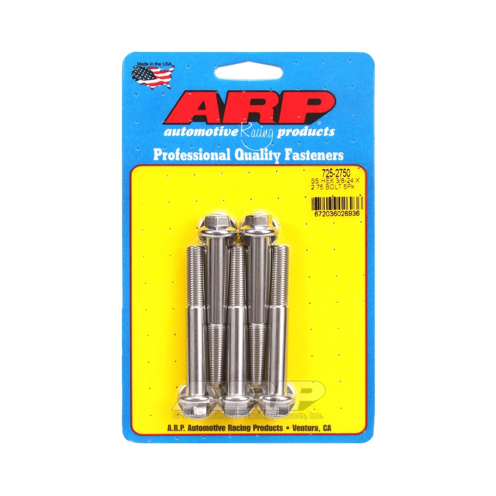 ARP Universal Head Bolt STD 3/8-24 - Stainless Hex x5 - ARP-725-2750 - 725-2750 - 3666618199078