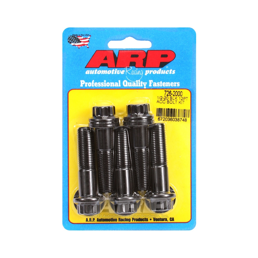 Universal Bolt ARP 1/2-20 - Black Oxyde 12 Pts x5 - ARP-726-2000 - 726-2000 - 3666618199177