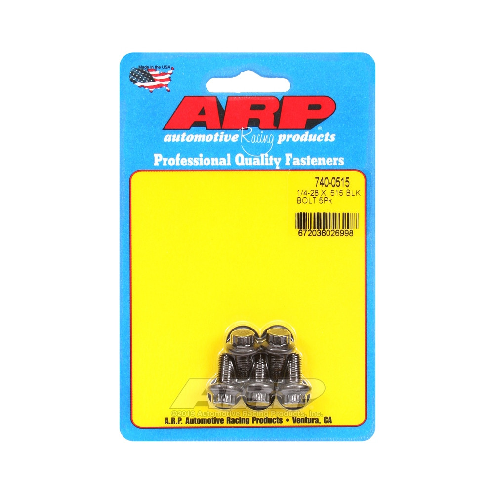 ARP Universal Bolt 1/4-28 - Black Oxide 12 Pts x5 - ARP-740-0515 - 740-0515 - 3666618199368
