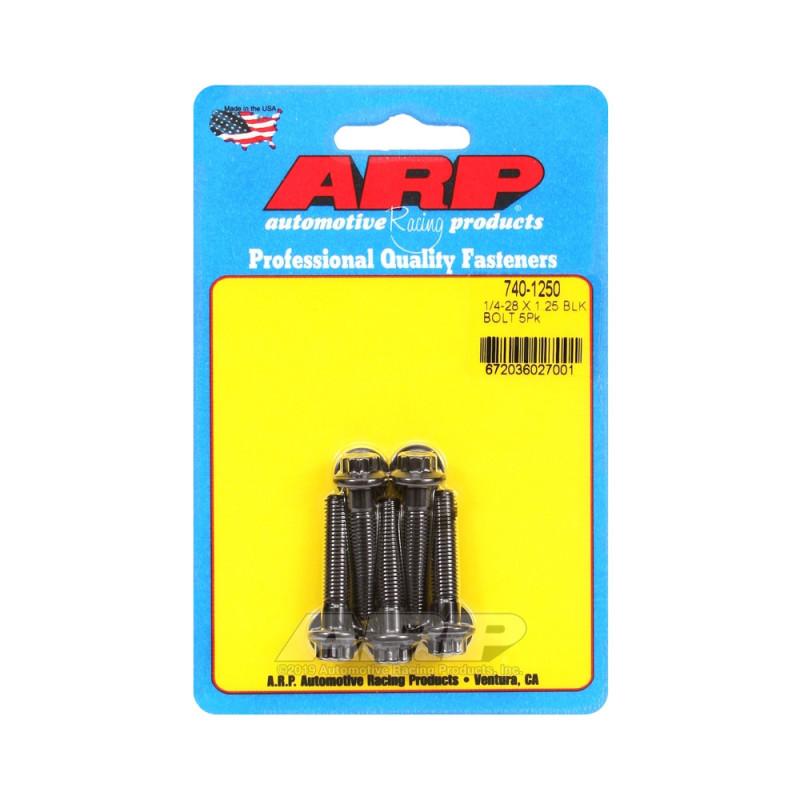 Boulonnerie universelle ARP 1/4-28 - Black Oxyde 12 Pts x5 - ARP-740-1250 - 740-1250 - 3666618199399