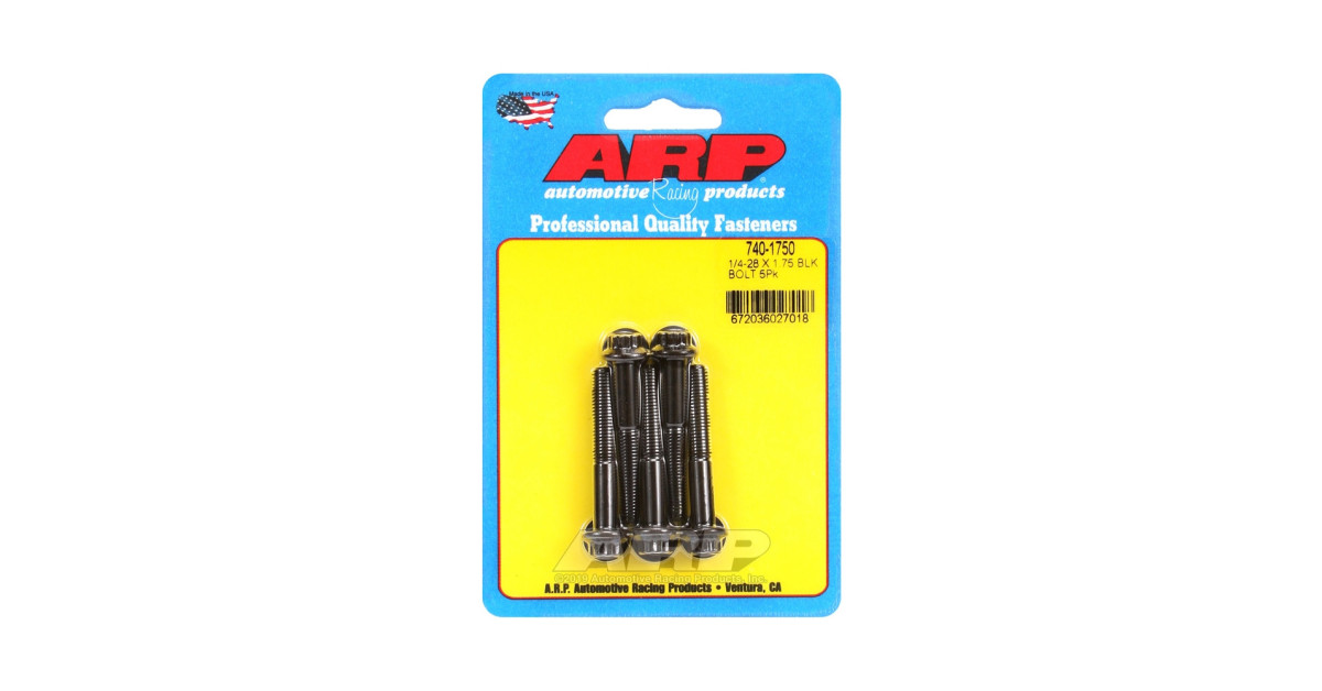 ARP Universal Bolt 1/4-28 - Black Oxyde 12 Pts x5