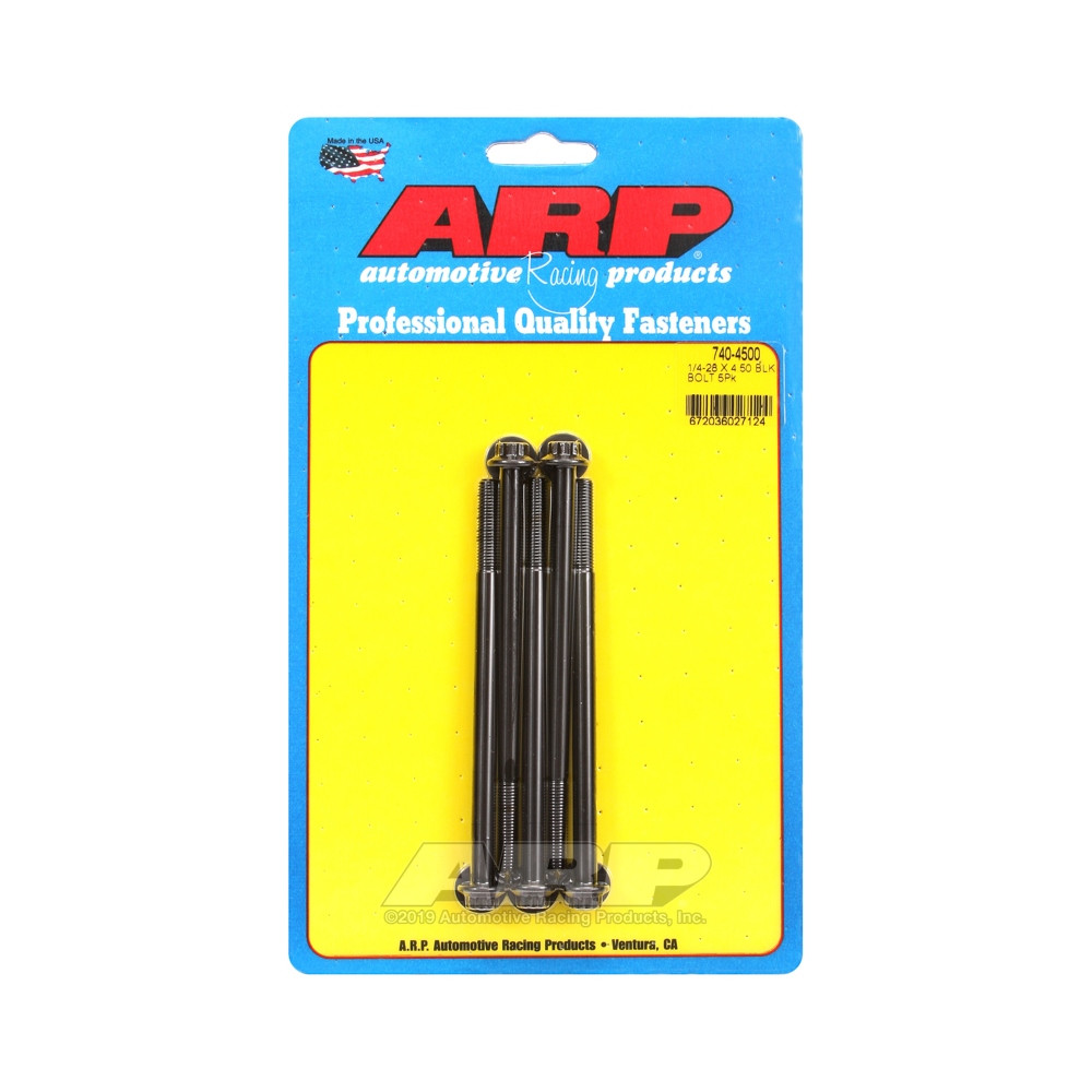 Universal Bolt ARP 1/4-28 - Black Oxyde 12 Pts x5 - ARP-740-4500 - 740-4500 - 3666618199528