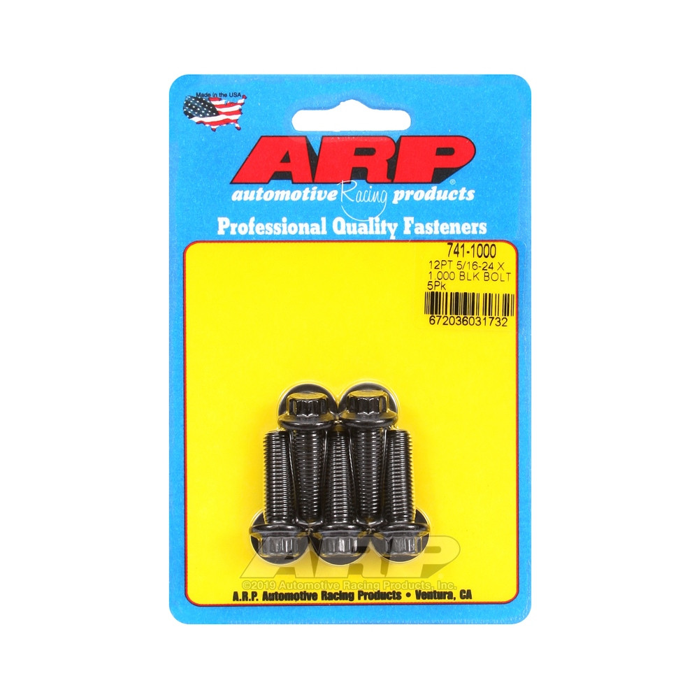 Universal Bolt ARP 5/16-24 - Black Oxyde 12 Pts x5 - ARP-741-1000 - 741-1000 - 3666618199566