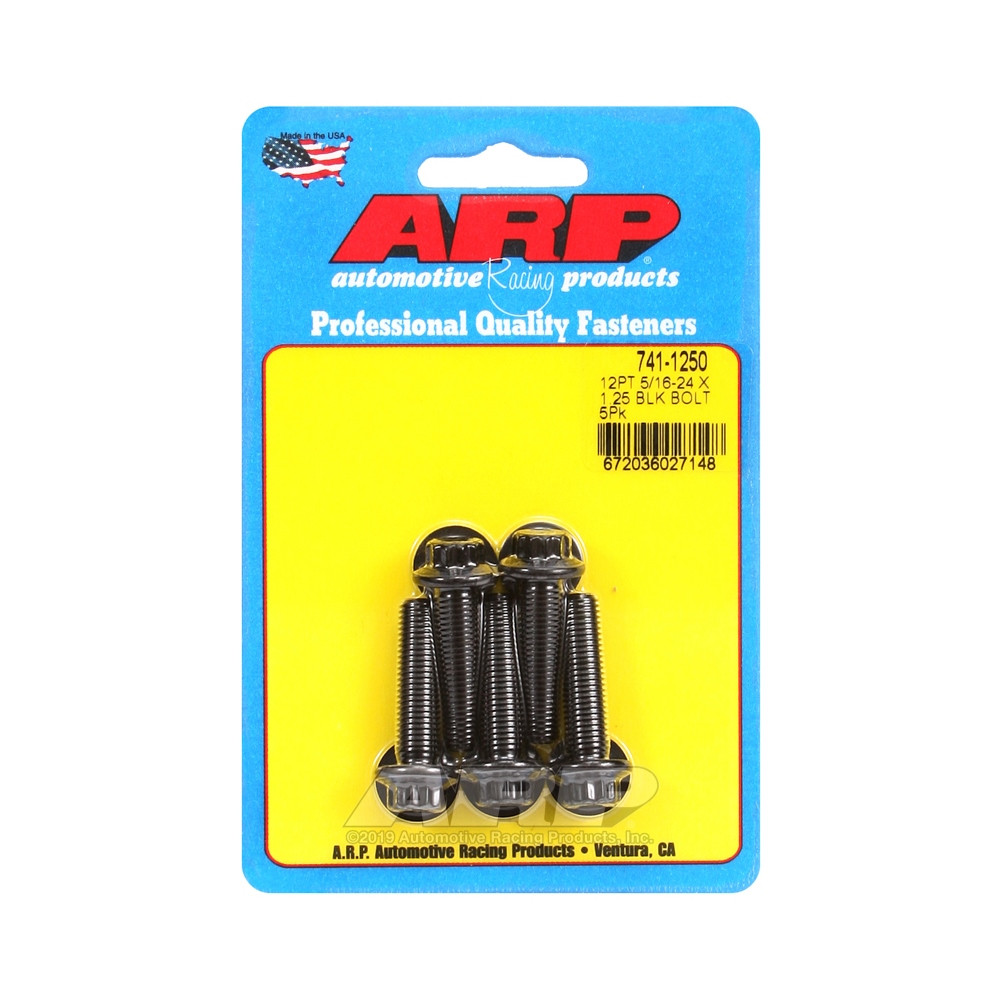 Boulonnerie universelle ARP 5/16-24 - Black Oxyde 12 Pts x5 - ARP-741-1250 - 741-1250 - 3666618199573