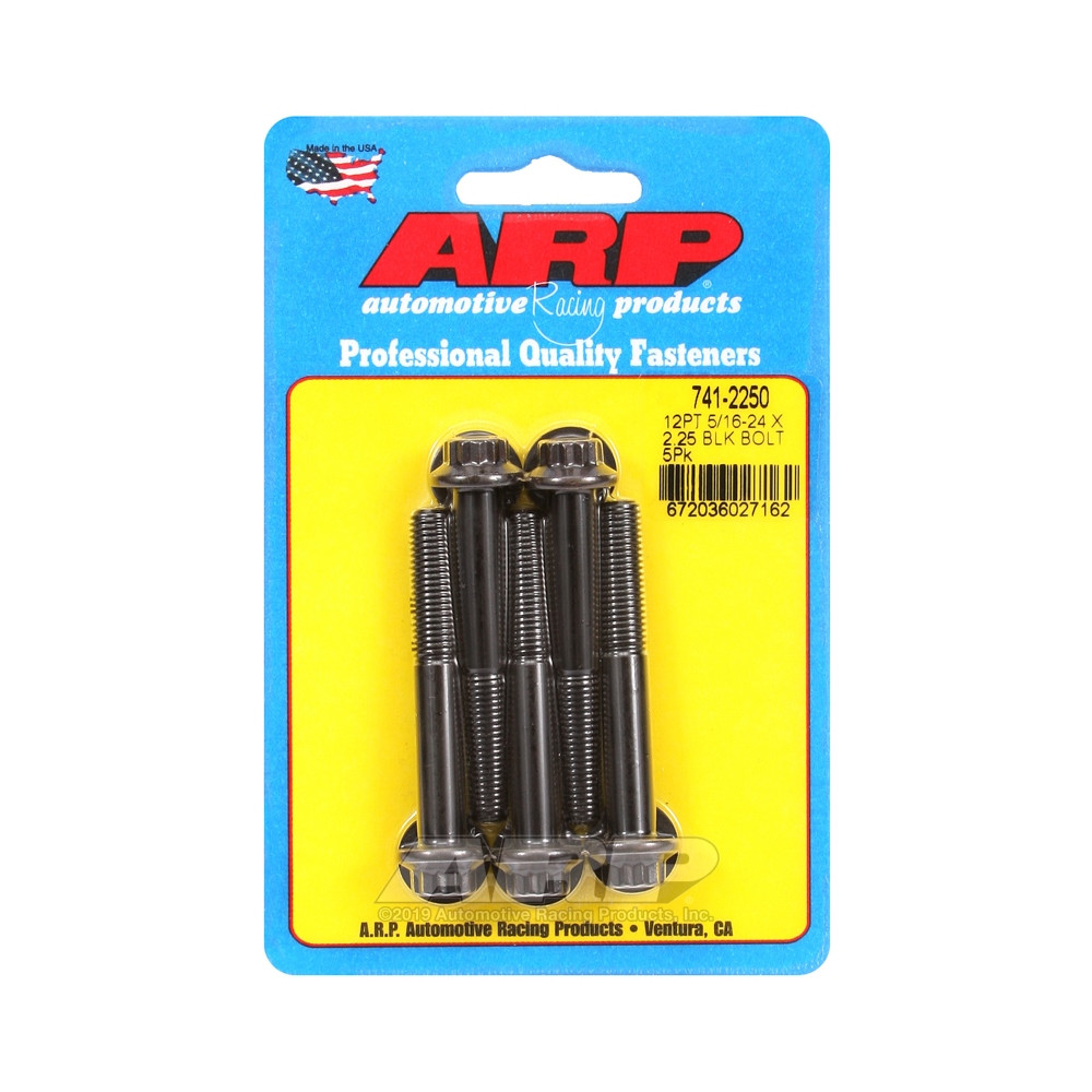 Universal Bolt ARP 5/16-24 - Black Oxyde 12 Pts x5 - ARP-741-2250 - 741-2250 - 3666618199610
