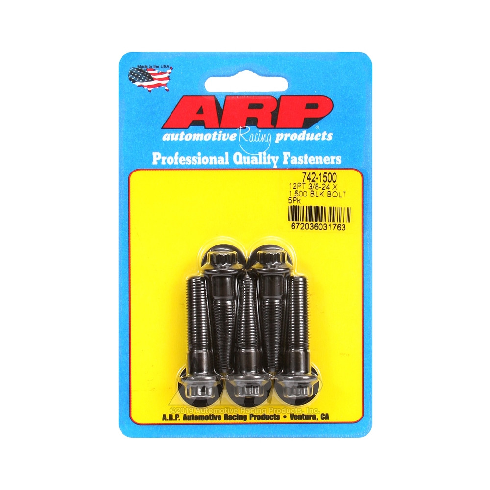 ARP Universal small head bolt 3/8-24 - Black Oxide 12 Pts x5 - ARP-742-1500 - 742-1500 - 3666618199788