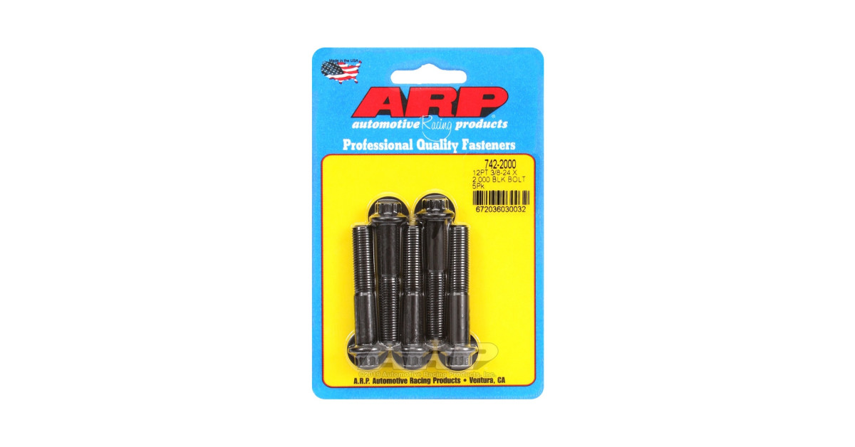 Universalschrauben ARP kleiner Kopf 3/8-24 - Black Oxyde 12 Pts x5