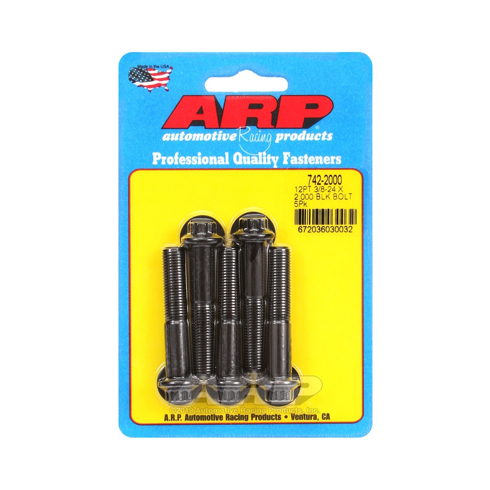 Universalschrauben ARP kleiner Kopf 3/8-24 - Black Oxyde 12 Pts x5 - ARP-742-2000 - 742-2000 - 3666618199801