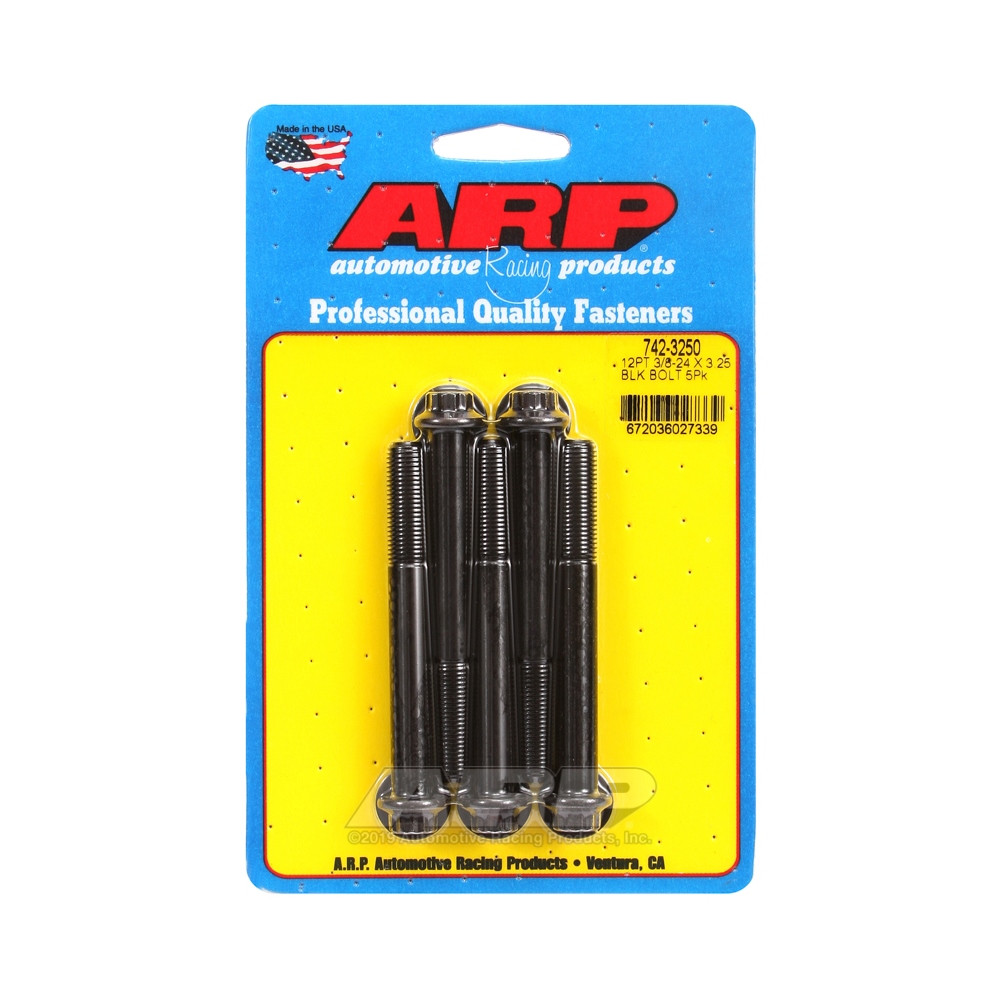 ARP Universal small head bolt 3/8-24 - Black Oxide 12 Pts x5 - ARP-742-3250 - 742-3250 - 3666618199856
