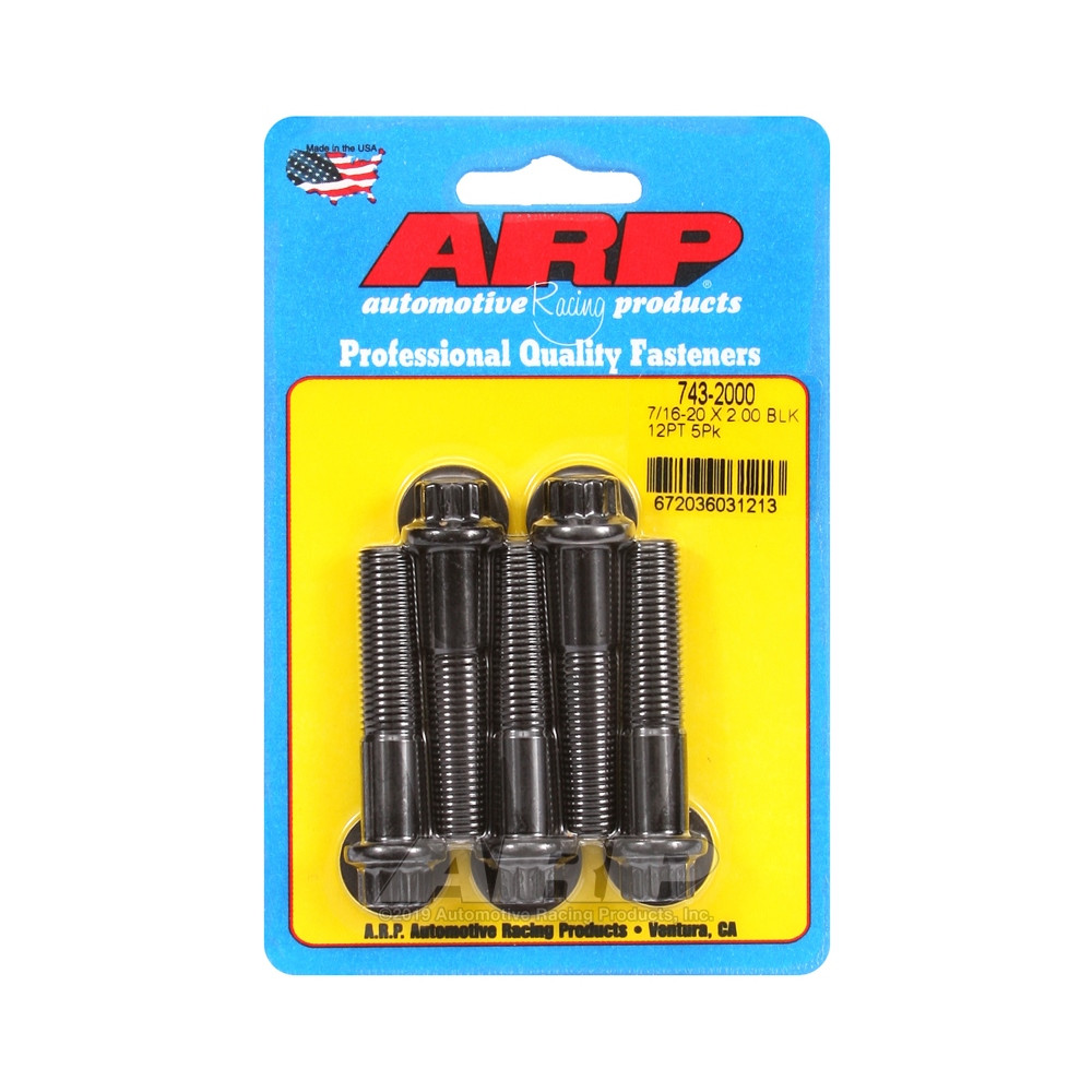Boulonnerie universelle ARP 7/16-20 - Black Oxyde 12 Pts x5 - ARP-743-2000 - 743-2000 - 3666618199979