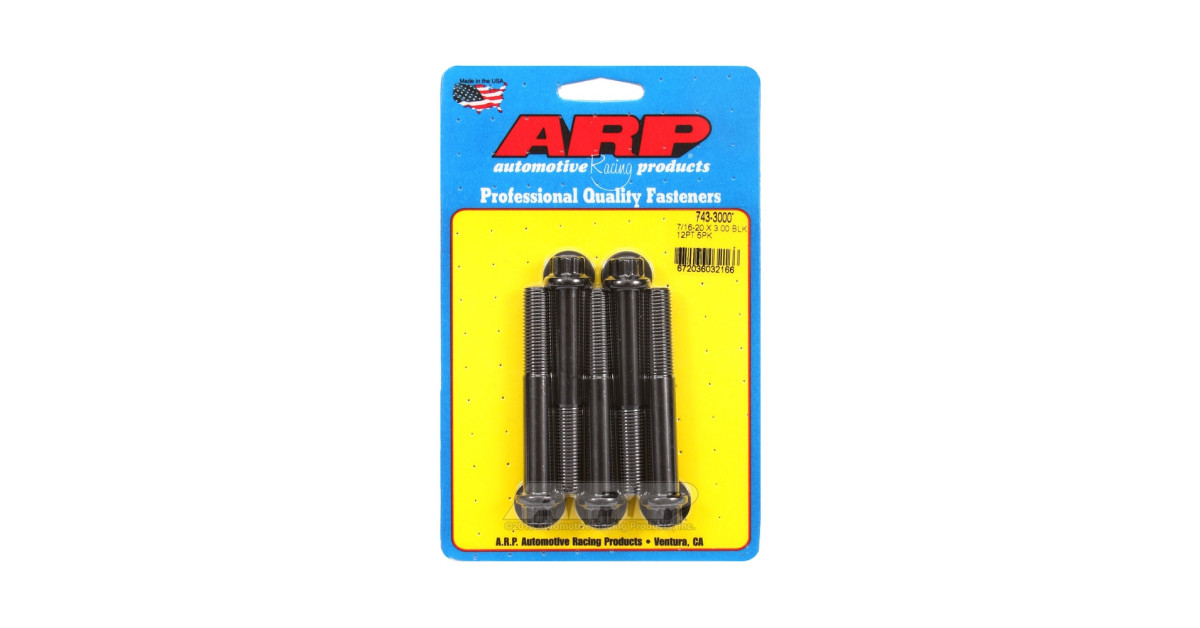 Boulonnerie universelle ARP 7/16-20 - Black Oxyde 12 Pts x5