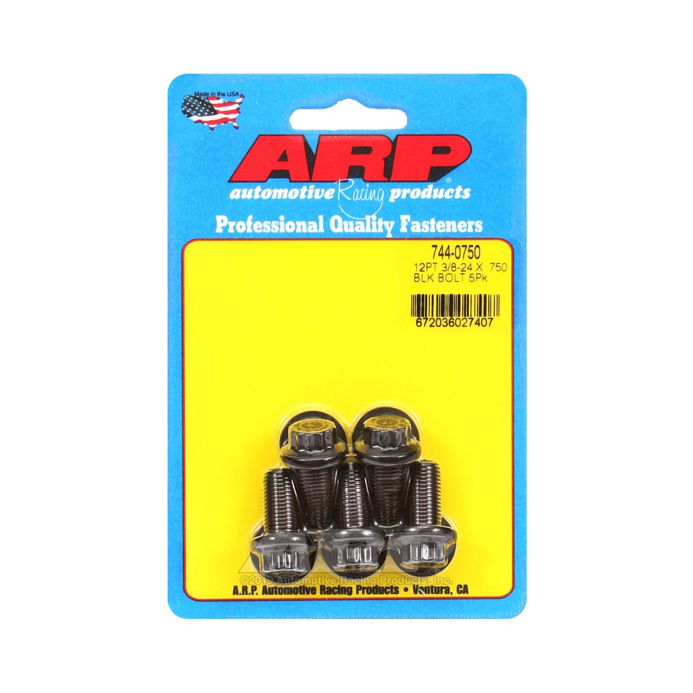 Universalschrauben ARP Kopf STD 3/8-24 - Black Oxyde 12 Pts x5 - ARP-744-0750 - 744-0750 - 3666618200101