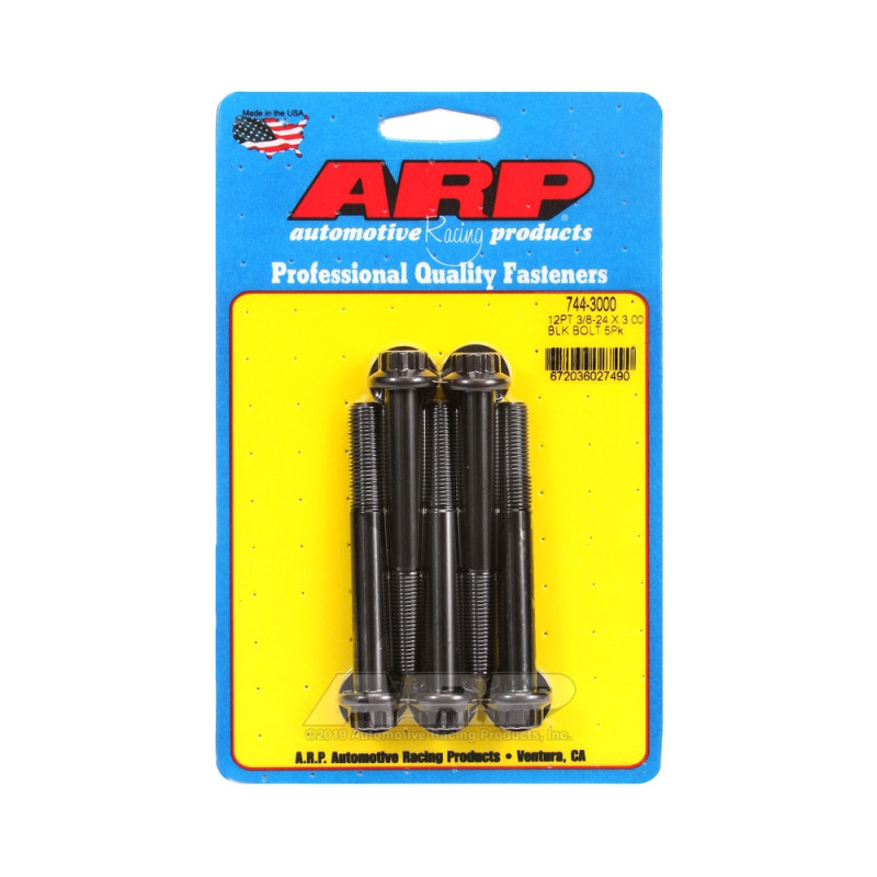 Bullone universale ARP STD 3/8-24 - Ossido nero 12 pz. x5 - ARP-744-3000 - 744-3000 - 3666618200194