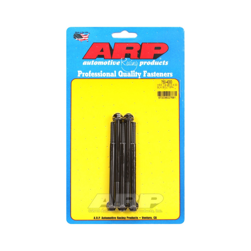 ARP Universal Bolt 1/4-28 - Black Oxyde Hex x5 - ARP-750-4000 - 750-4000 - 3666618226774