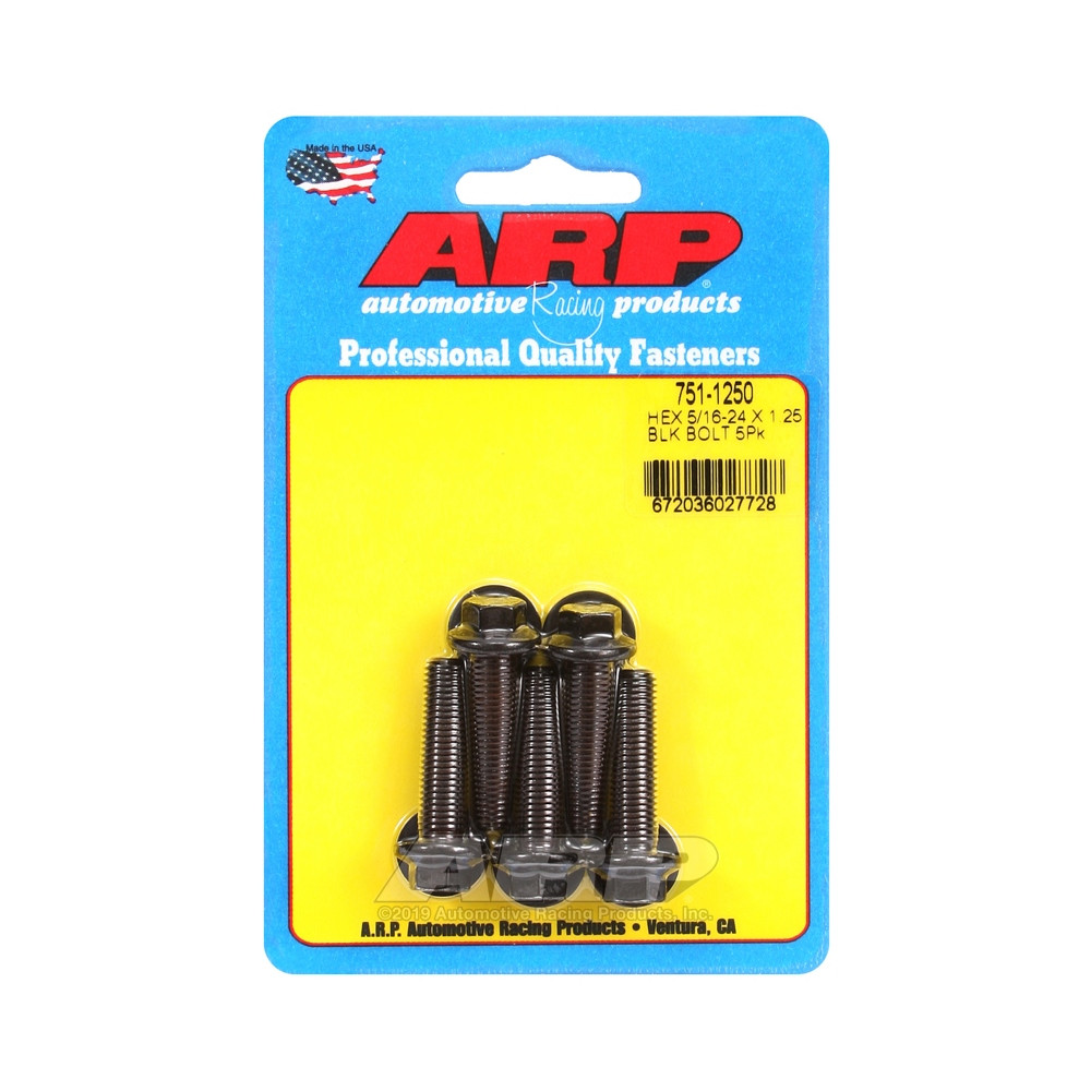 Boulonnerie universelle ARP 5/16-24 - Black Oxyde Hex x5 - ARP-751-1250 - 751-1250 - 3666618226835