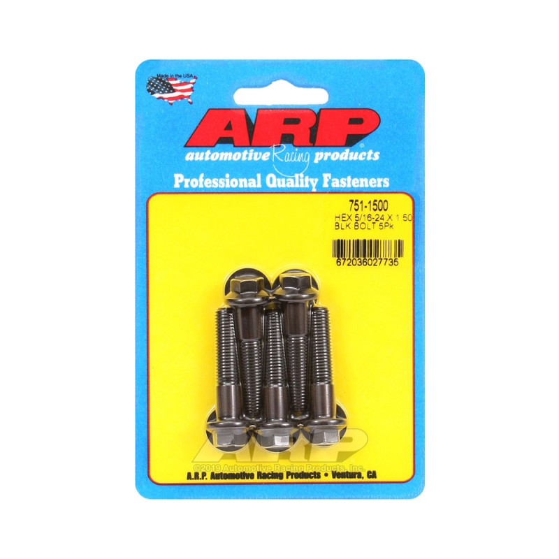 Bullone universale ARP 5/16-24 - Esagono ossidato nero x5 - ARP-751-1500 - 751-1500 - 3666618226842