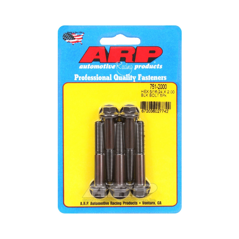 Bullone universale ARP 5/16-24 - Esagono ossidato nero x5 - ARP-751-2000 - 751-2000 - 3666618226866